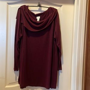Zenergy by Chicos long sleeve sweater like top, more of a maroon than red
